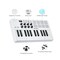 M-WAVE MIDI Keyboard Bluetooth – 25-Key Pad Controller with Drum Pads, Knobs, Software Included